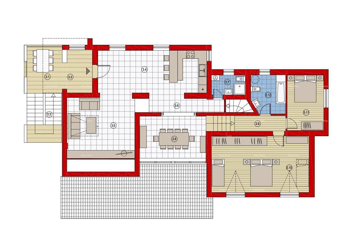 Ližnjan – Prostorna družinska hiša z velikim potencialom