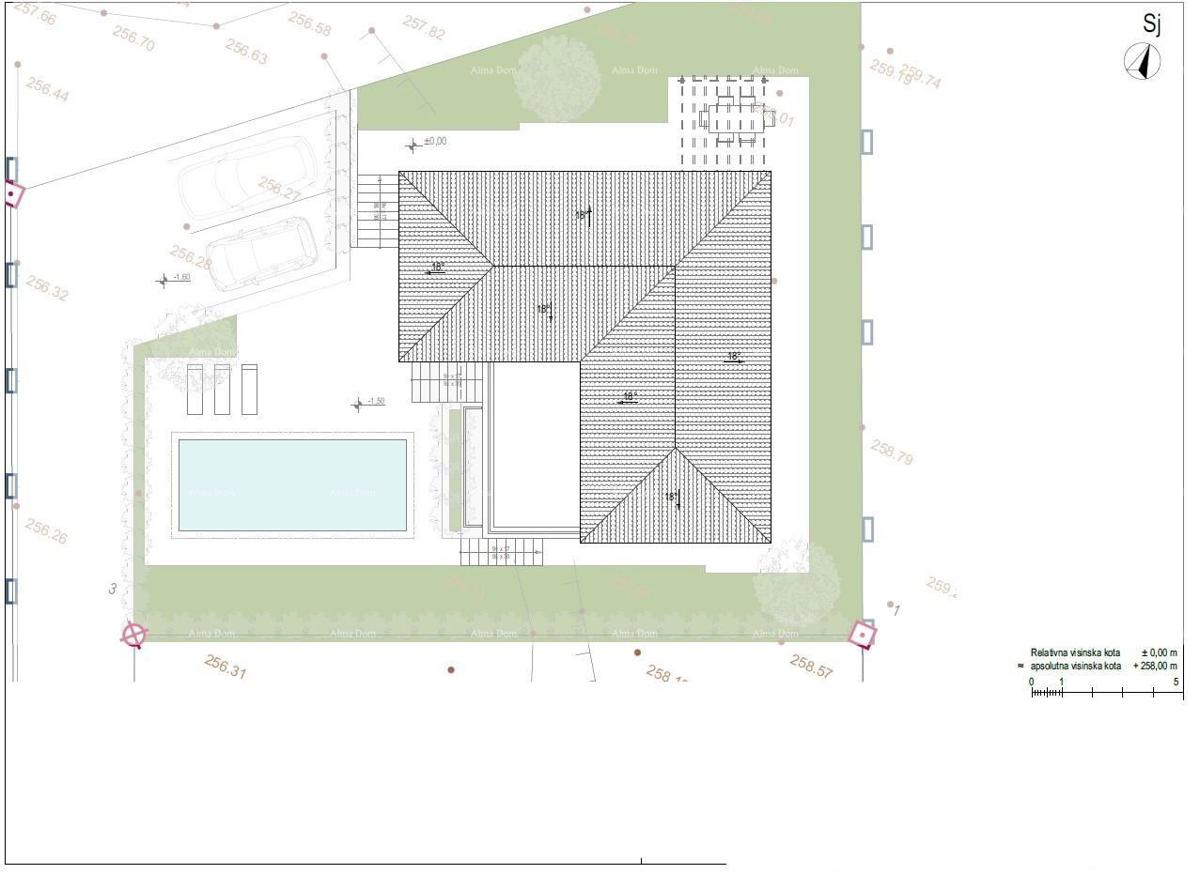Istra. Bibići. Prodaja gradbenega zemljišča s projektom, Bibići