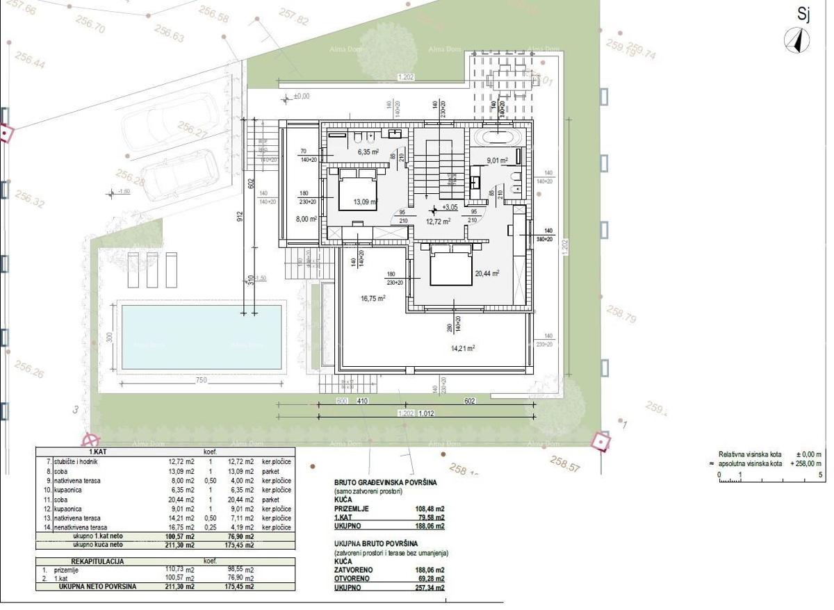 Istra. Bibići. Prodaja gradbenega zemljišča s projektom, Bibići