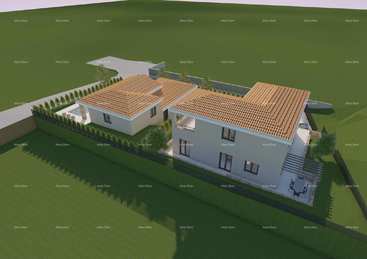 Istra. Bibići. Prodaja gradbenega zemljišča s projektom, Bibići