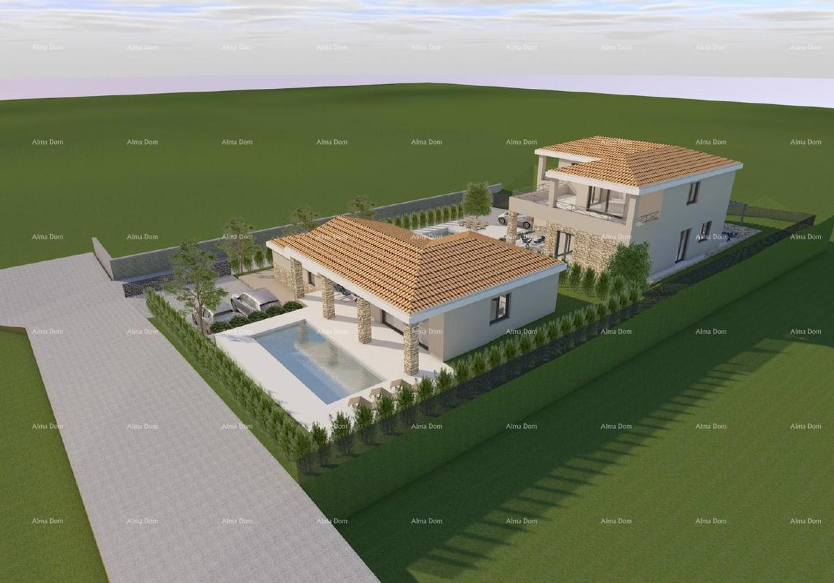 Istra. Bibići. Prodaja gradbenega zemljišča s projektom, Bibići