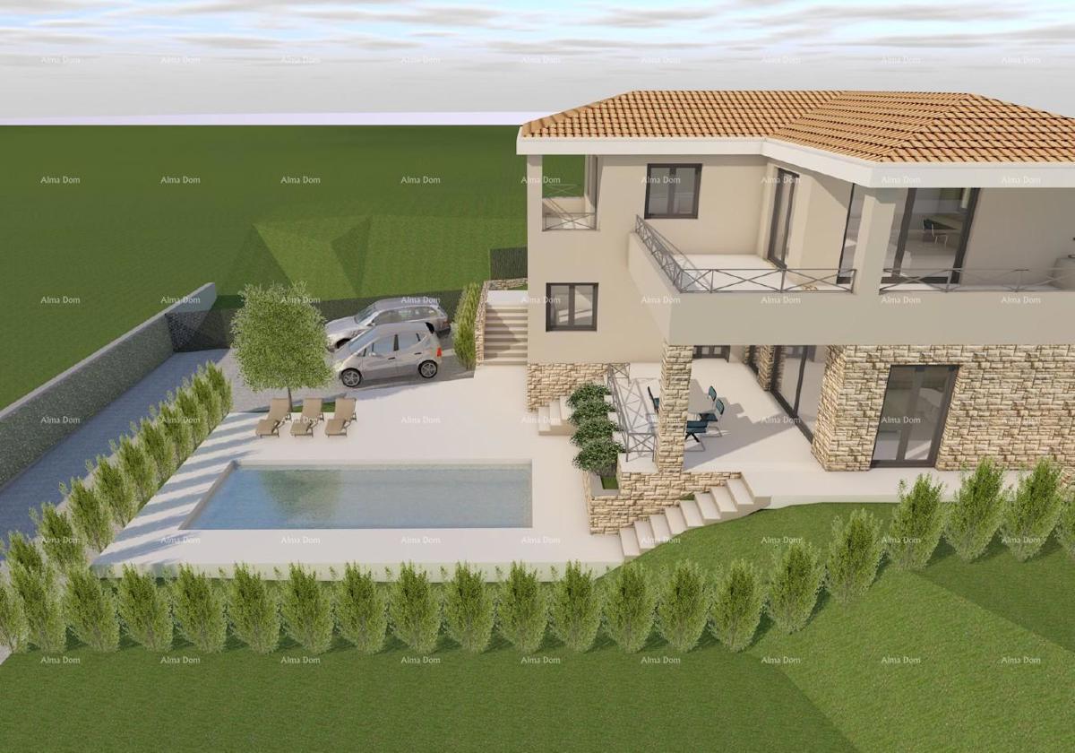 Istra. Bibići. Prodaja gradbenega zemljišča s projektom, Bibići