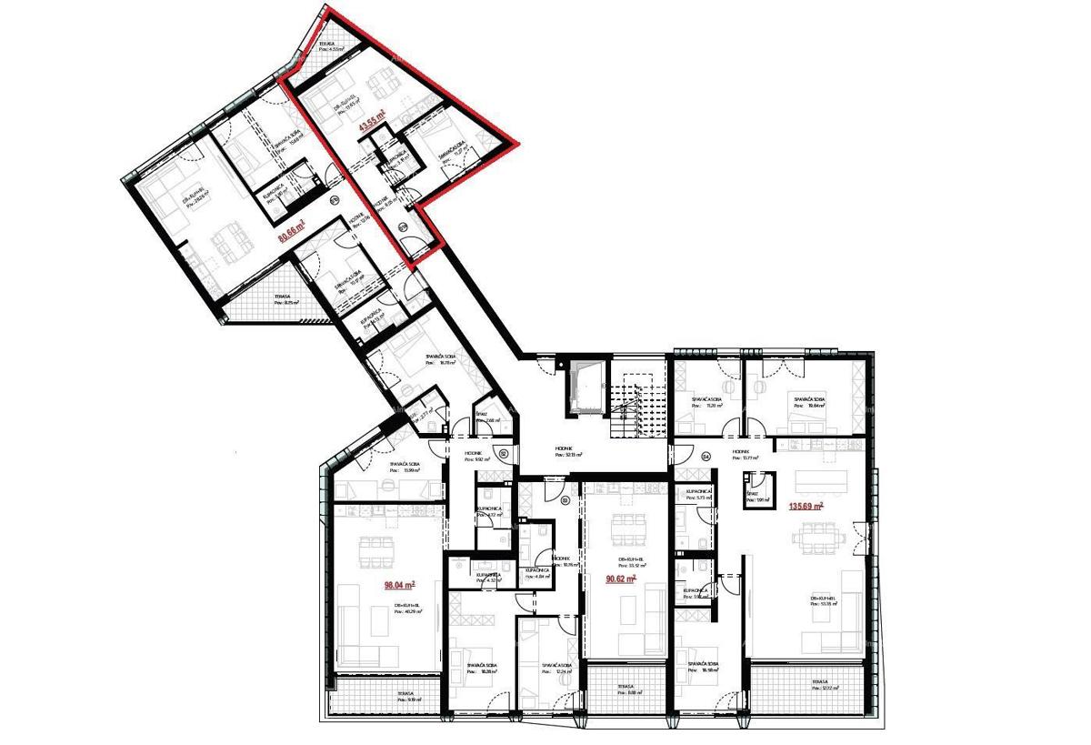 Prodamo stanovanja v stanovanjsko poslovni stavbi s pogledom na morje, center Umaga! / S9a