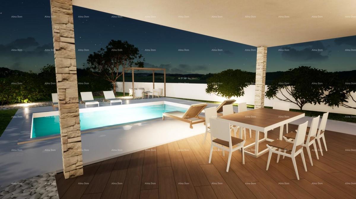 Prodaja moderne hiše s bazenom v mirnem in lepem istrskem kraju,  Svetvinčenat!