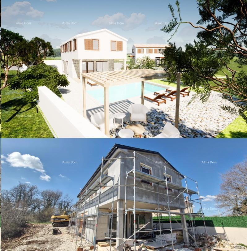 Prodaja moderne hiše s bazenom v mirnem in lepem istrskem kraju,  Svetvinčenat!