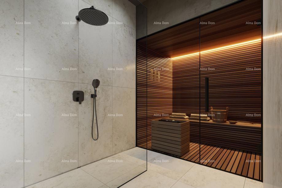 Bale. Moderna hiša v nizu s bazenom, 148,56 m²