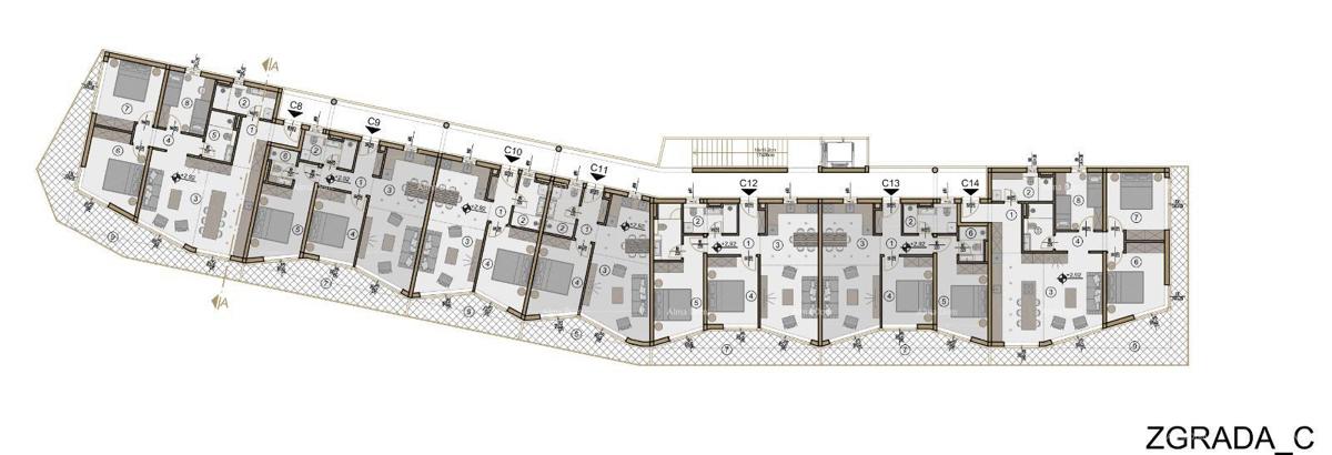 Prodaja modernih stanov v ekskluzivni stavbi s pogledom na marino, Pula!