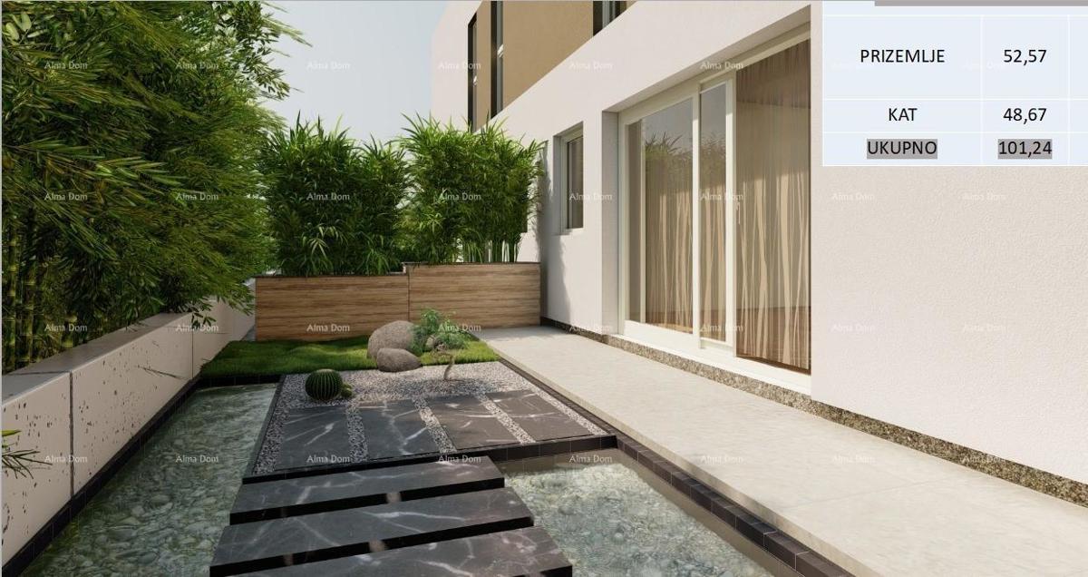 POREČ - Moderna polpritlična hiša z lastnim zelenjem (Hiša B)