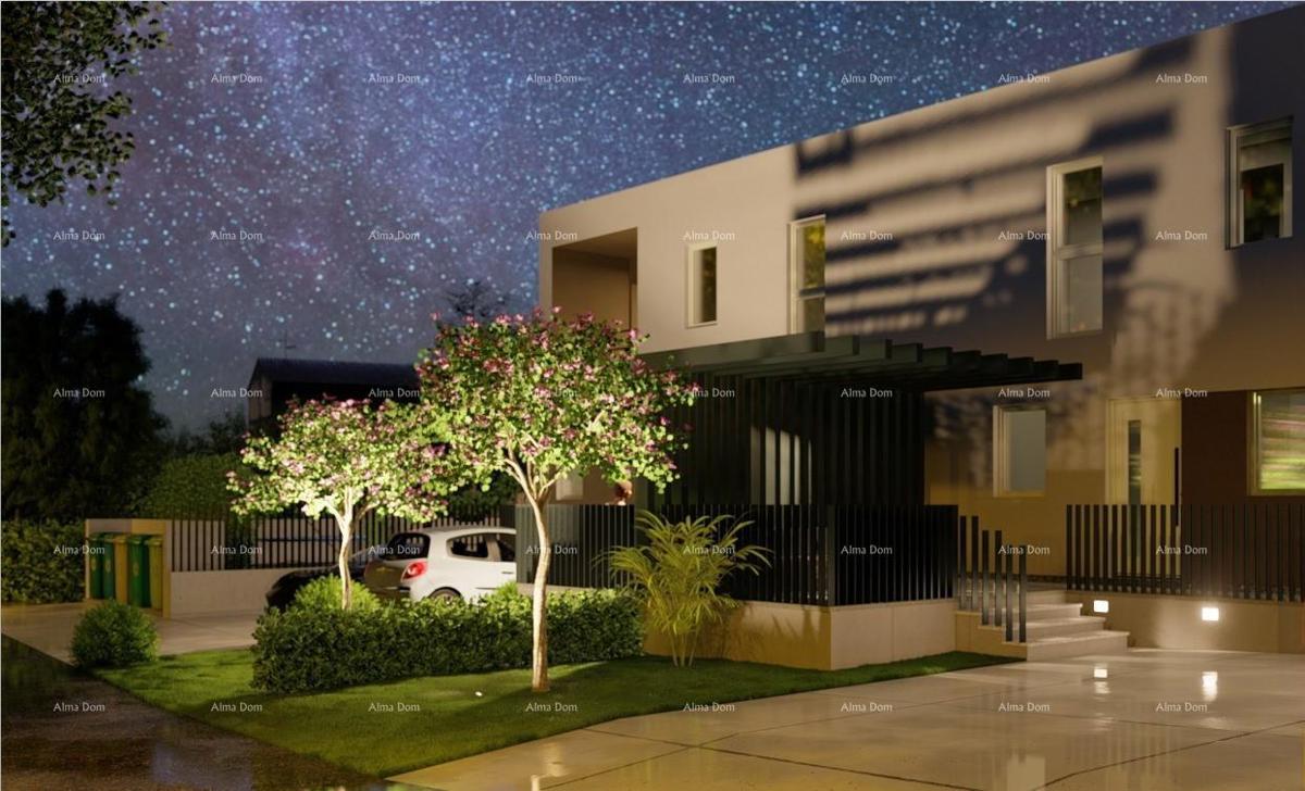 POREČ - Moderna polpritlična hiša z lastnim zelenjem (Hiša B)