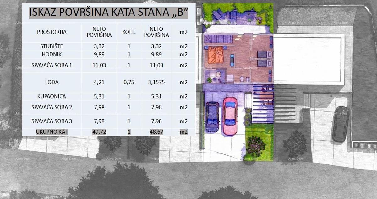 POREČ - Moderna polpritlična hiša z lastnim zelenjem (Hiša B)