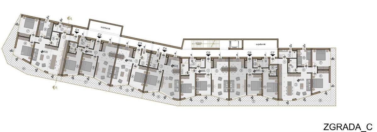 Prodaja modernih stanov v ekskluzivni stavbi z razgledom na marino, Pula!