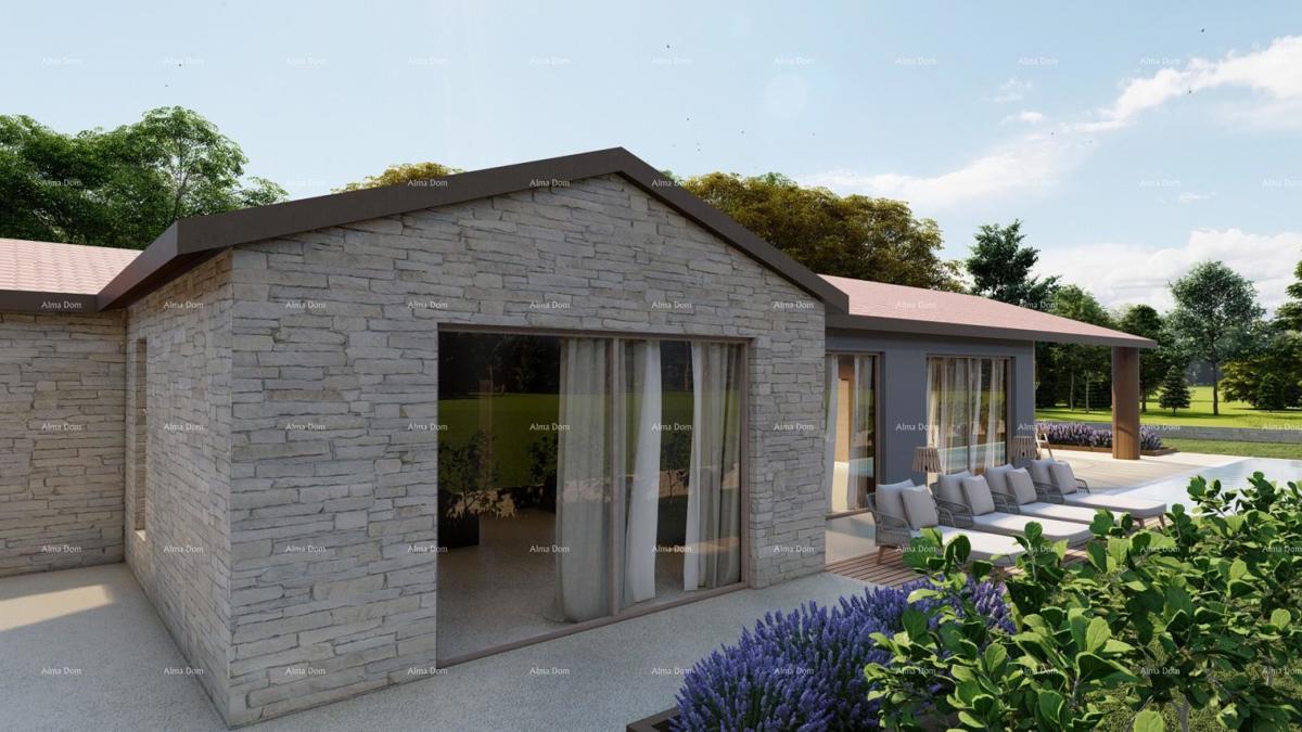 Najbolja ponuda! Prodaja zemljišta s građevinskom dozvolom za izgradnju obiteljske kuće s bazenom, Tinjan!