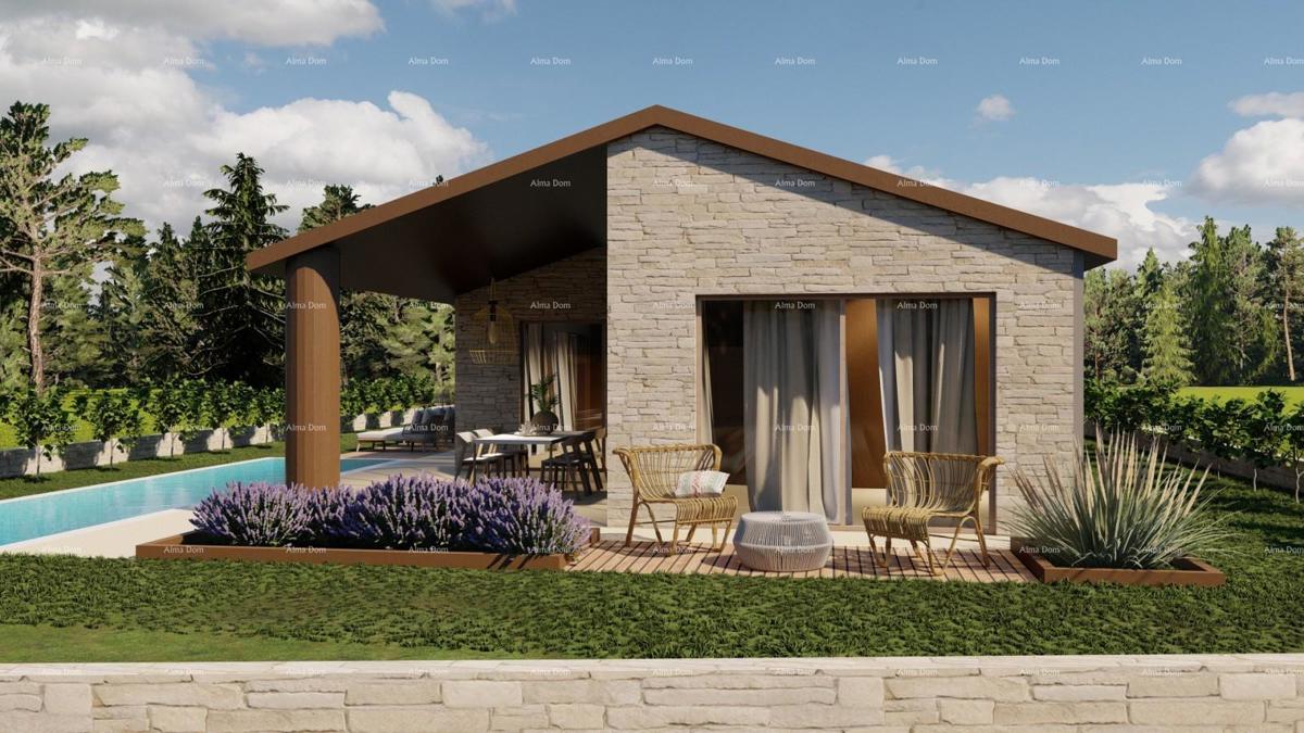 Najbolja ponuda! Prodaja zemljišta s građevinskom dozvolom za izgradnju obiteljske kuće s bazenom, Tinjan!