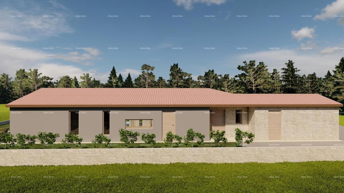 Najbolja ponuda! Prodaja zemljišta s građevinskom dozvolom za izgradnju obiteljske kuće s bazenom, Tinjan!