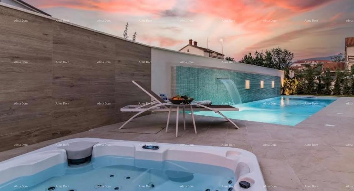 Prodaja čudovite vile s bazenom, jacuzzijem in pogledom na morje, Fažana!