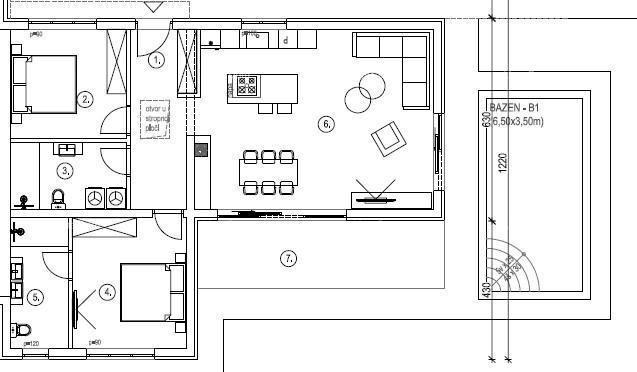 Moderna dupleks vila z bazenom naprodaj, Kožljani, Barban!