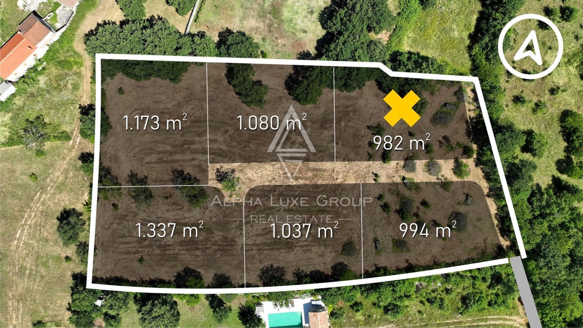 Istra, Barat, Gradbena parcela s pogledom na morje in naravo