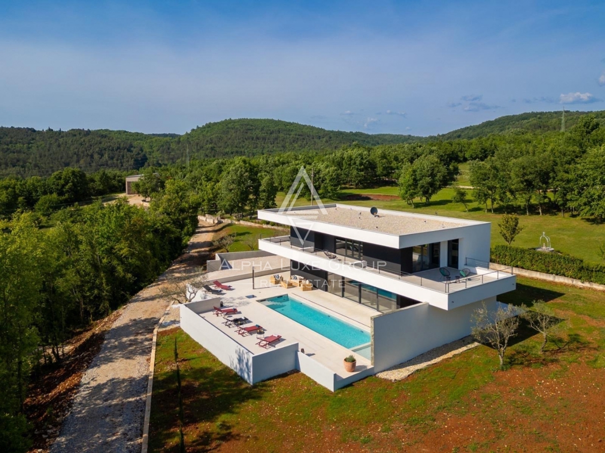 Spektakularna moderna vila v okolici Grožnjana, Istra