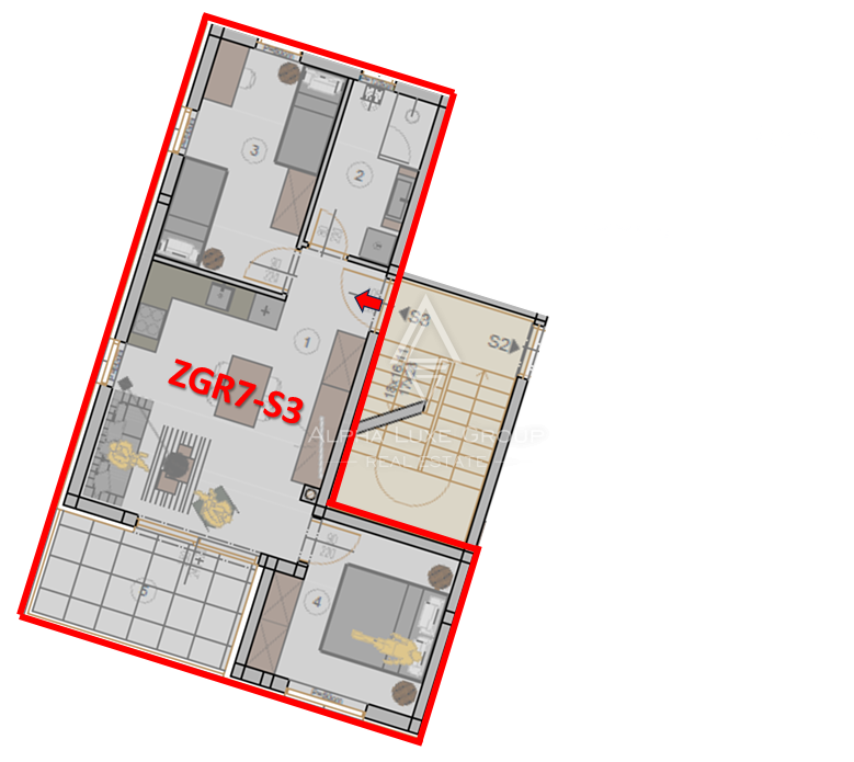 Istra, Pula: Nov 2-sobni apartma v prvem nadstropju