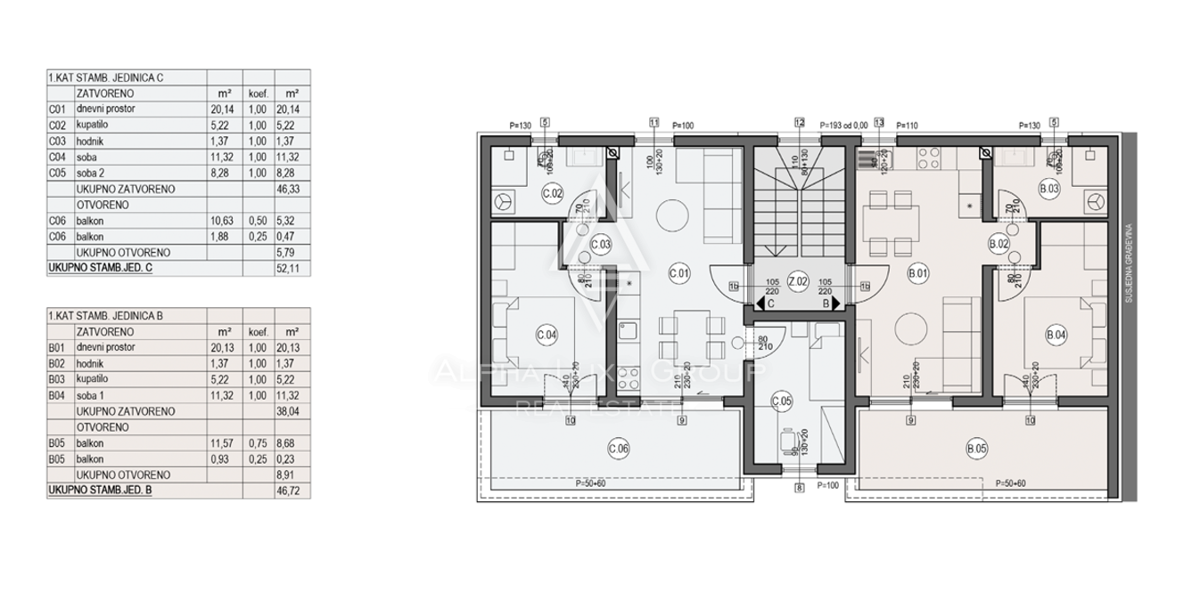 Istra, Pula: Moderno stanovanje balkon parking