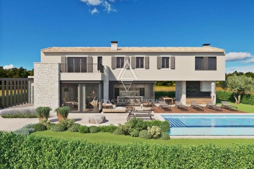 Atraktivna nova Vila z bazenom in pogledom na morje, Istra, Sveti Lovreč