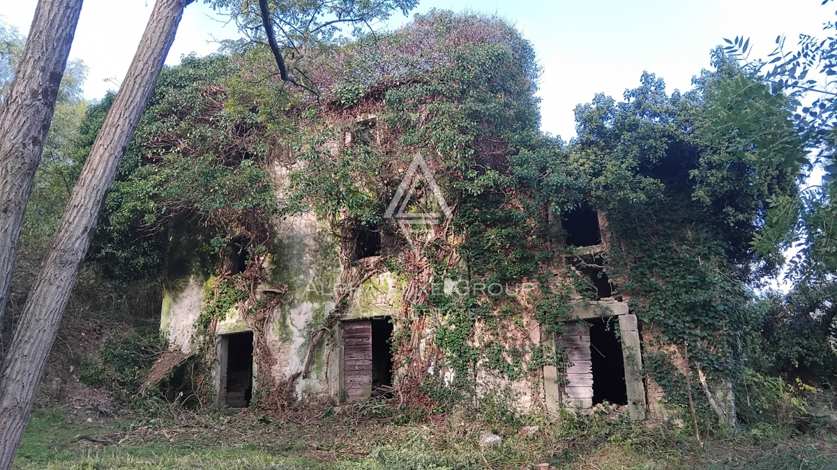 Buje, Istra – Gradbena parcela z ruševinami v miru