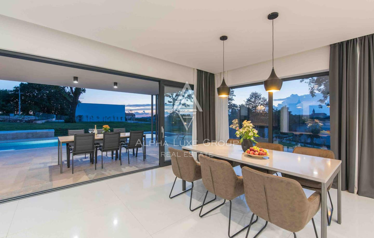 Istra, Žminj: Moderna pritlična hiša z bazenom