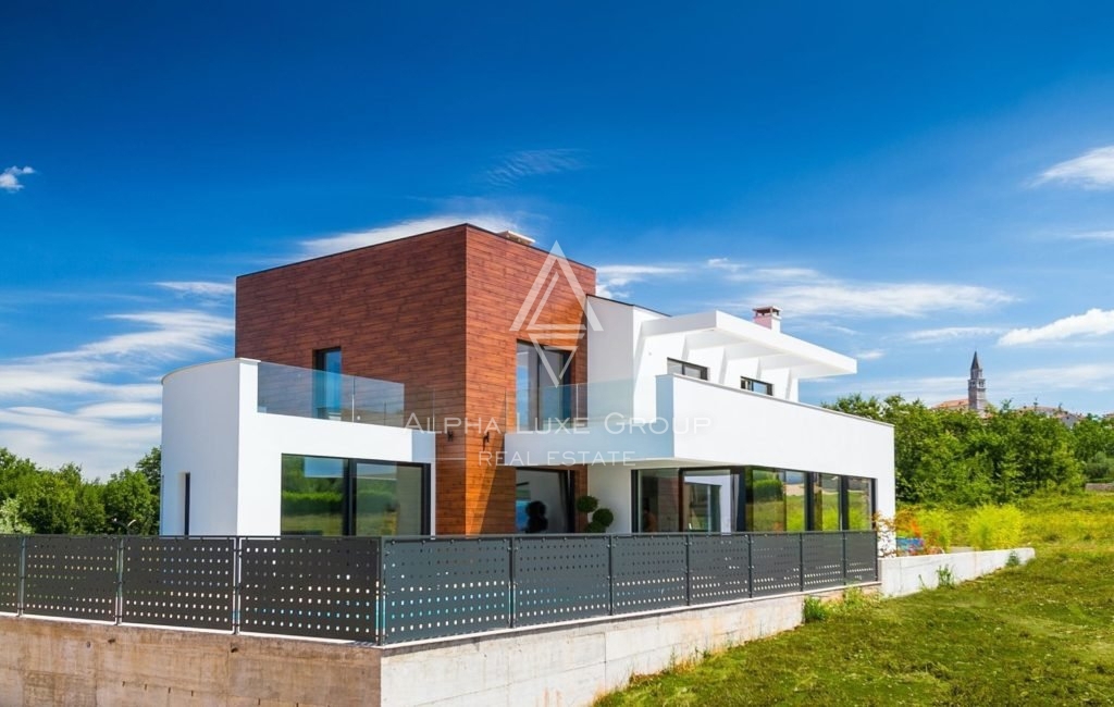 Moderna luksuzna vila s panoramskim pogledom na morje, Višnjan, ISTRA