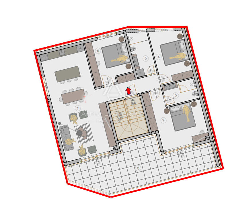 Pula, Istra: Nov penthouse s 3 spalnicami in teraso