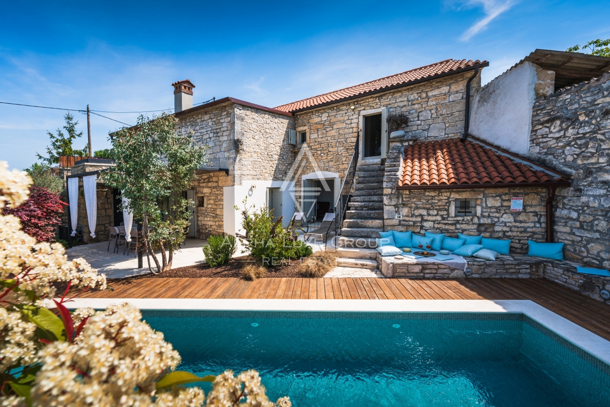 Kanfanar, Istra: Elegantna prenovljena kamnita vila