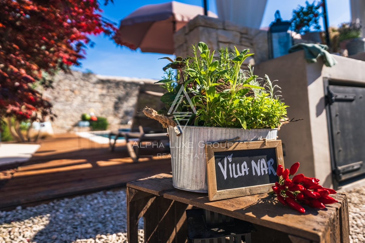 Kanfanar, Istra: Elegantna prenovljena kamnita vila