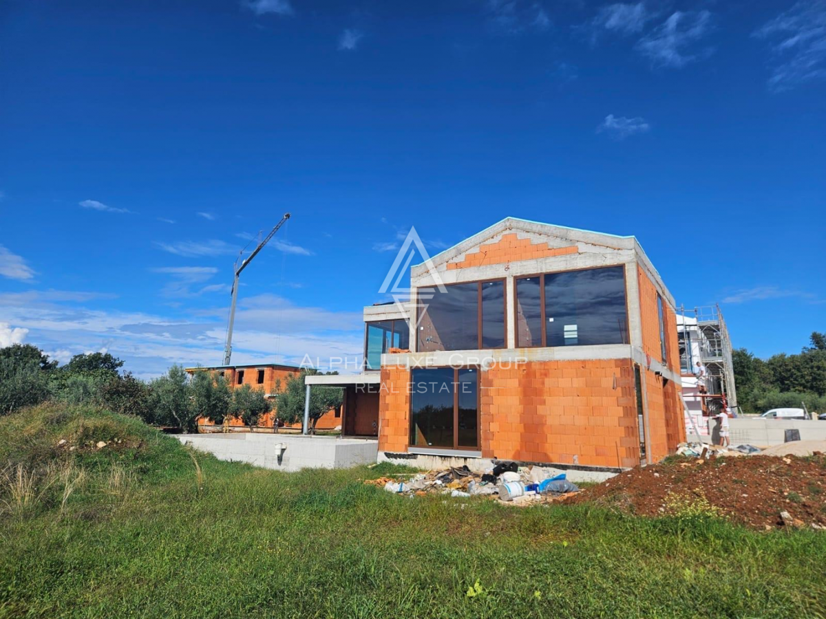 Istra, Vabriga: Moderna vila pogled morje in bazen