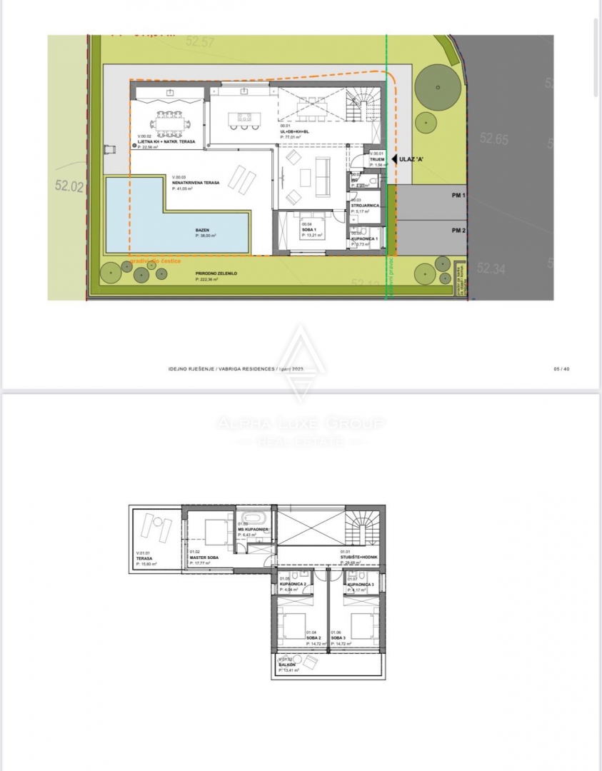 Istra, Vabriga: Moderna vila pogled morje in bazen