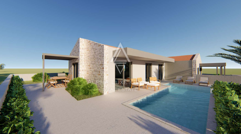 Istra, Vižinada – Moderna vila z dvema bazenoma