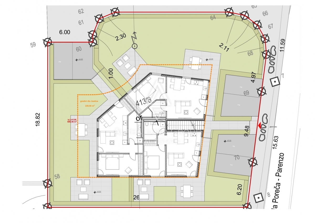 Istra, Poreč – moderen apartma z zasebnim dvoriščem