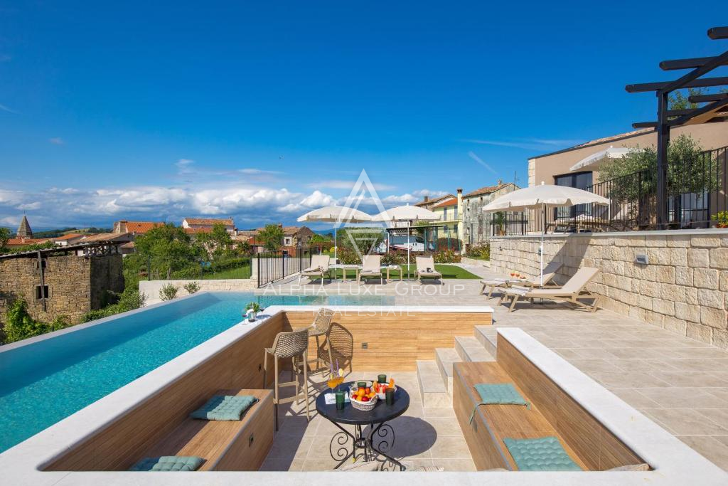 Istra, Motovun: Luksuzna vila z bazenom in pogledom