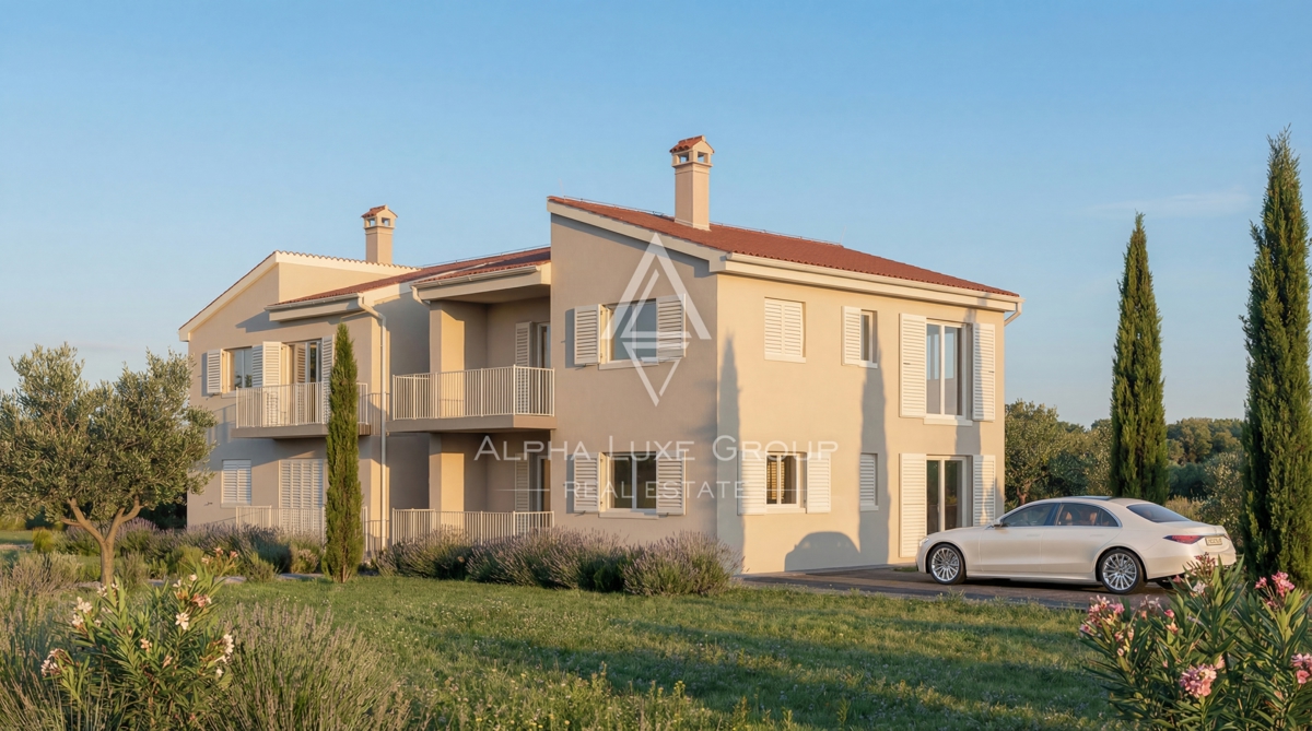 Istra, Poreč: Moderen trisobni pritlični apartma s teraso