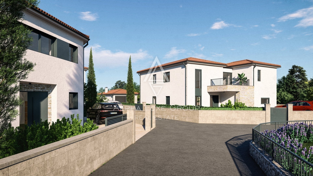 Istra, Sv. Lovreč, Moderna visokokakovostna vila z bazenom in sredozemskim vrtom