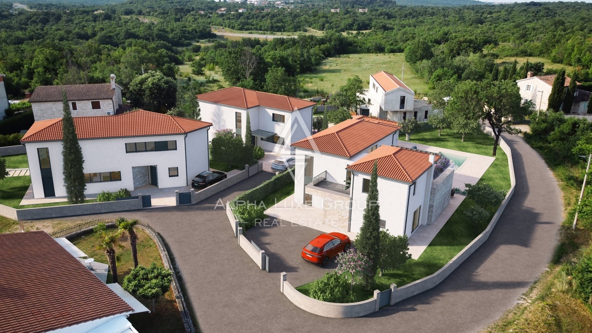 Istra, Sv. Lovreč, Moderna visokokakovostna vila z bazenom in sredozemskim vrtom