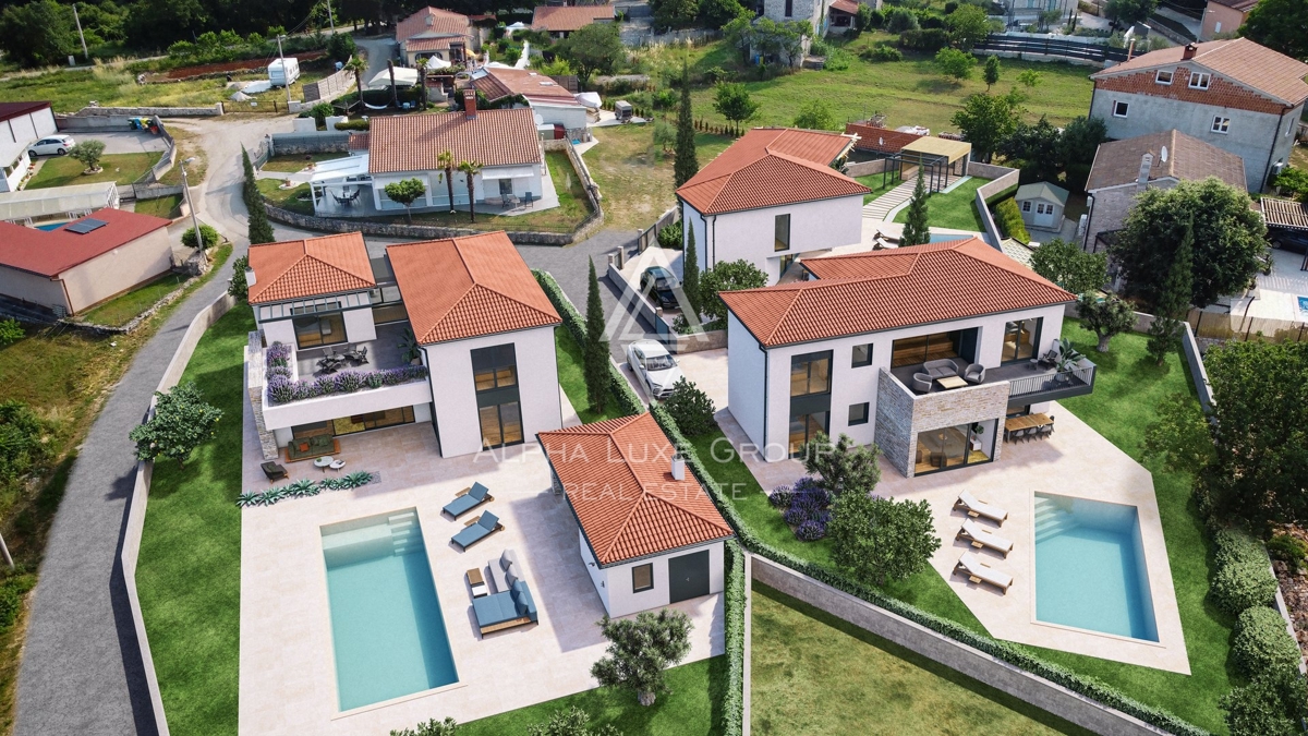 Istra, Sv. Lovreč, Moderna visokokakovostna vila z bazenom in sredozemskim vrtom
