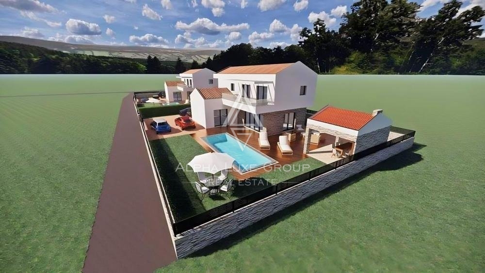 Moderna hiša v izgradnji z bazenom, Istra, Sveti Lovreč