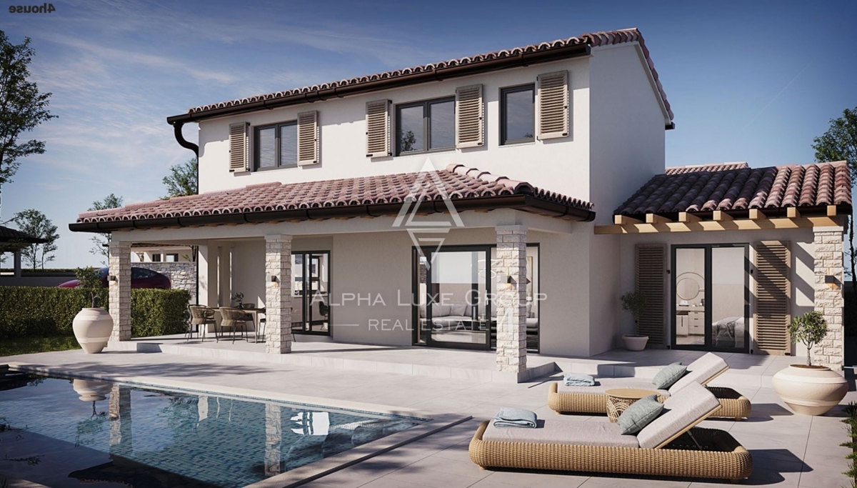 Istra, Svetvinčenat – hiša z bazenom v gradnji