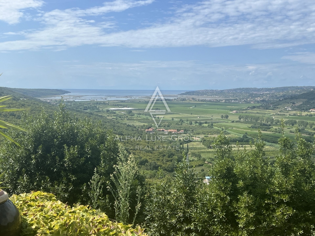 Buje, Istra: Čudovita kamnita vila s panoramskim razgledom naprodaj