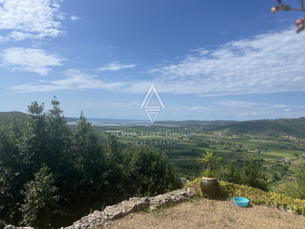 Buje, Istra: Čudovita kamnita vila s panoramskim razgledom naprodaj