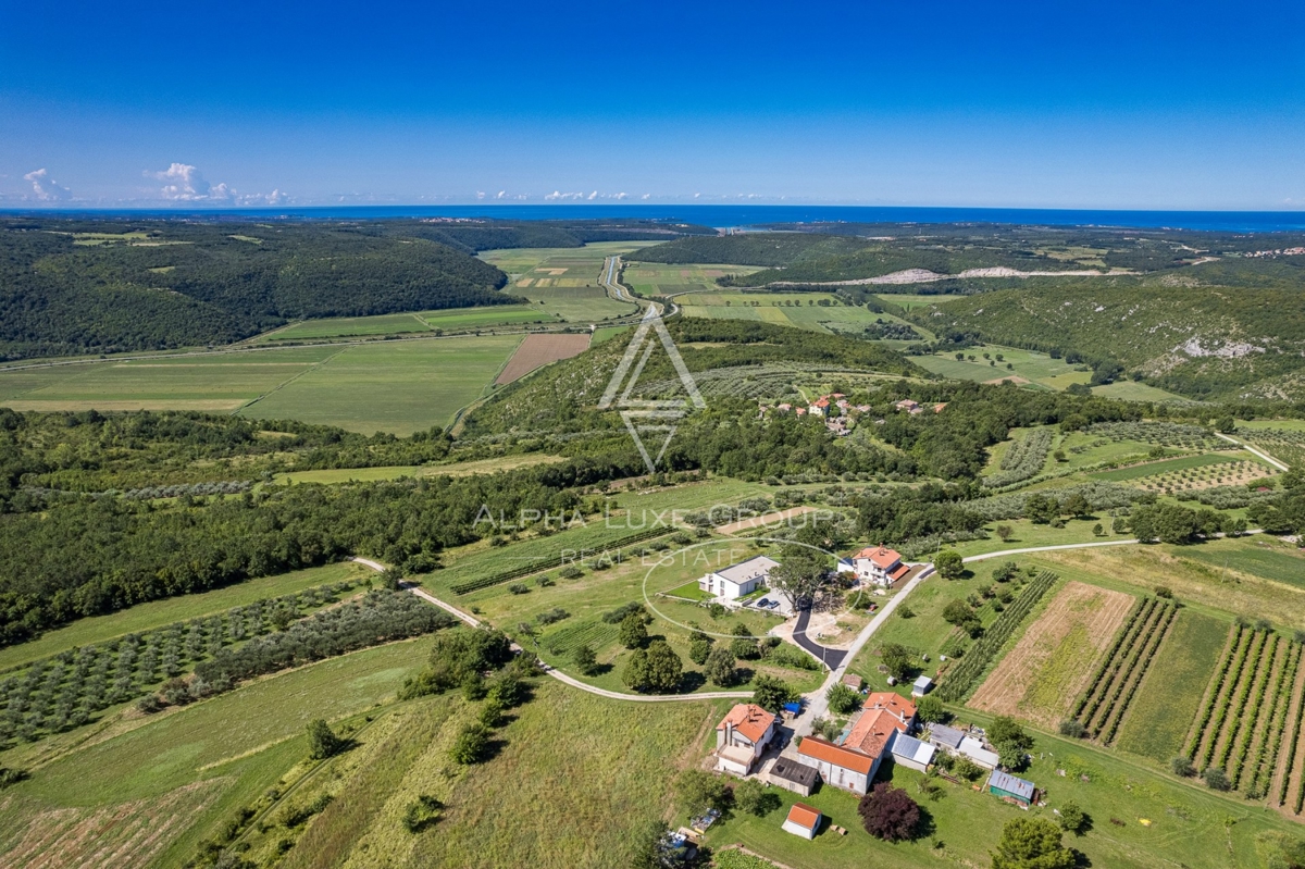 Istra, Grožnjan: Razkošna vila z razgledom na reko Mirna in morje
