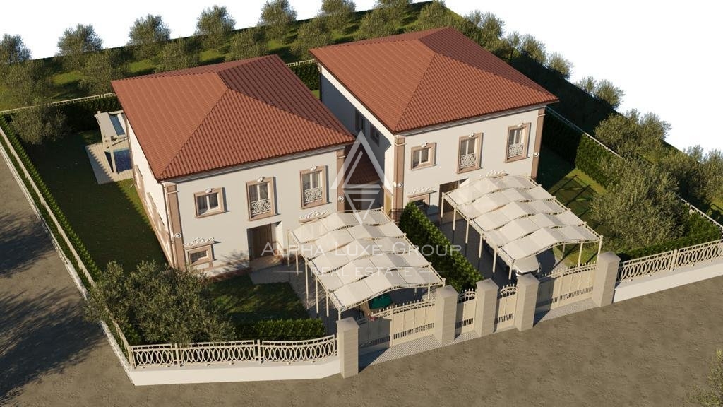 POREČ, NOVA VAS, DVOJNA HIŠA S BAZENOM, NOVA ZGRADBA!