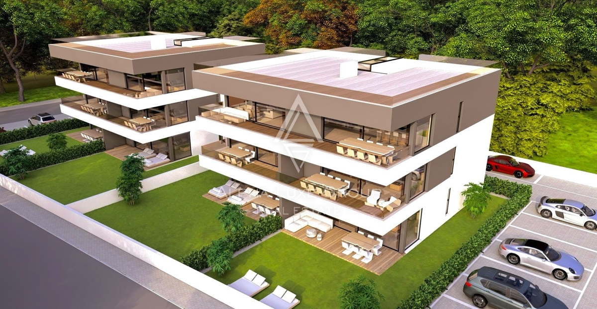 Istra, Poreč – Razkošno novo stanovanje v 1. nadstropju, 3 km od centra mesta na prodaj