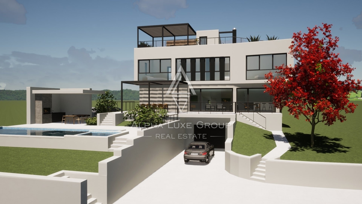 Moderna vila z bazenom in pogledom na morje, Istra, Poreč