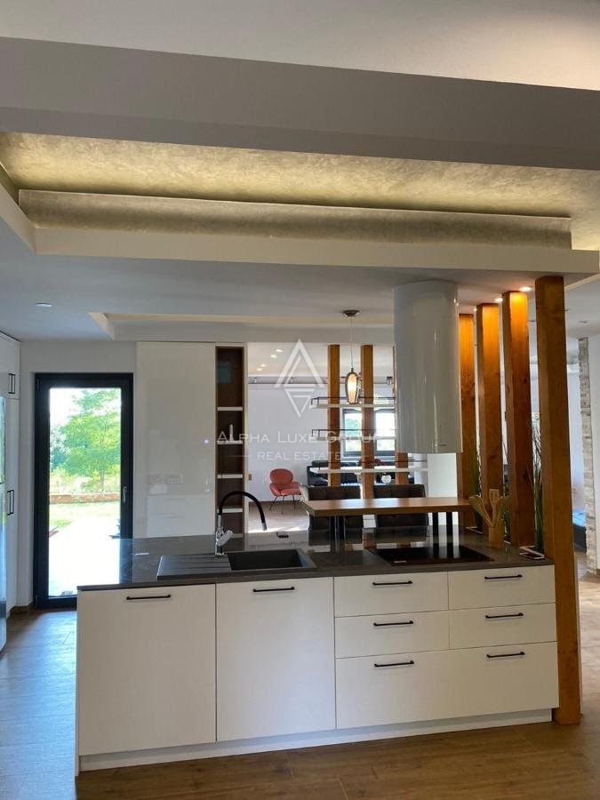 Luksuzna vila z wellness oazo, obdana z zelenjem in pogledom na morje, Tinjan, ISTRA
