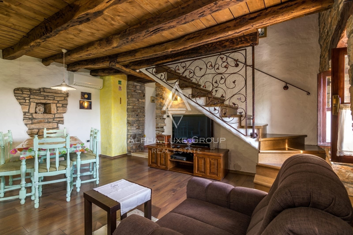 Kamnita hiša z bazenom in panoramskim razgledom, Istra, Oprtalj